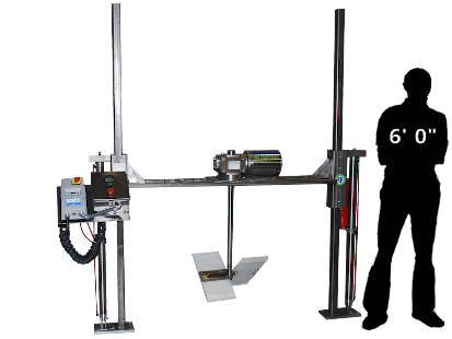Lift Stand 9 Pneumatic Stand with FW Mixer with figure